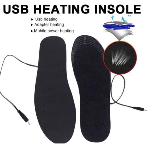 Black Scalable Electric Foot Heated Heater Insoles Warmer Insoles Durable Clothing Home Furnishing Snow Winter Shoe Skiing