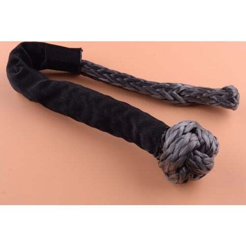 1/2" Black Soft Shackle Recovery Synthetic Rope Strap 55000lbs Breaking Strength Fit for Universal