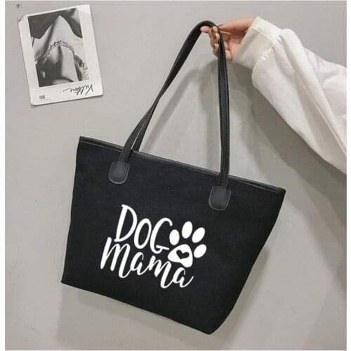 Womens Cute Tote Bag Gifts for Dog Cat Lovers Animal Mama Mom Paw Funny Printed Bag Female Work Bag Beach Bag Shoulder Bag