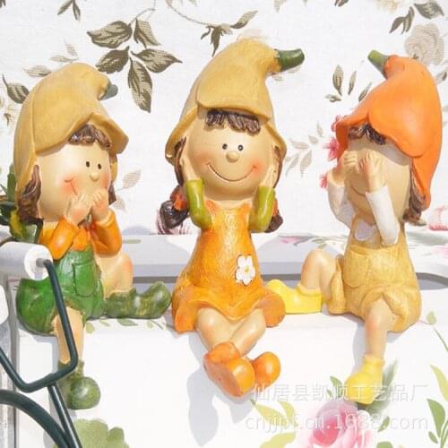 Factory outlets do not look do not listen do not say (sets of three) village three brothers 58HY07-059 resin doll