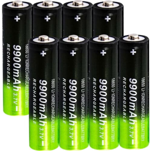 GTF 18650 Lithium Battery 3.7V 9900mAh 18650 Rechargeable Li-ion Battery for LED Flashlight Torch DIY Power Bank 18650 Cells