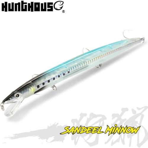 Hunthouse Sandeel Minnow Lures 143mm 173mm 208mm Bonito Jerk Minnow Long Cast Minnow Floating Lure Pesca Jerkbaits