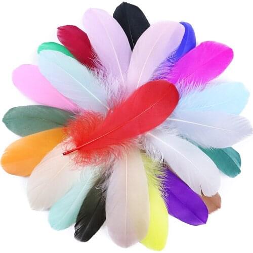Wholesale Goose Feather Wedding Jewelry Making 13-18CM/5-7 inches White Float Swan Plumes Dyed Colorful Party Accessories