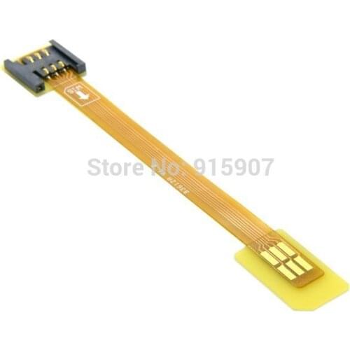Xiwai 10cm GSM CDMA Standard UIM SIM Card Kit Male to Female Extension Soft Flat FPC Cable Extender
