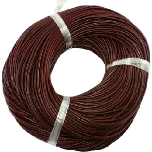 100m/bundle 3mm 4mm Leather Beading Cord Cowhide DIY Jewelry Necklace Bracelet Making Material Findings Wholesale