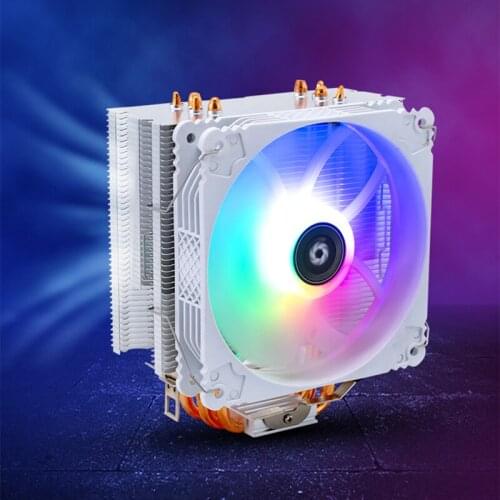 4 Heatpipes CPU Radiator Cooler 120mm RGB 4PIN PWM Cooling Fan for Intel AMD LGA 775 1155 1150 1151 1200 1366 2011 X79 X99 AM4