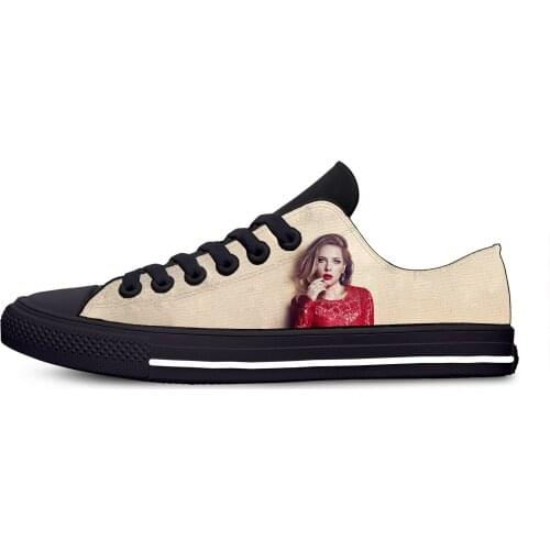 Movie Star Scarlett Johansson Hot Cute Fashion Casual Cloth Shoes Vogue Breathable Lightweight Sneakers 3D Print For Men Women
