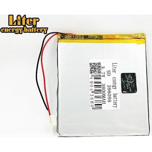 3.7v li po li-ion batteries 3.7V polymer lithium battery 398088 3800mAh Rechargeable Battery For Tablet PC DVD PDA MID