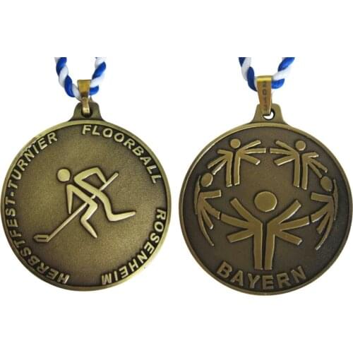 Custom medals low price custom Zinc Alloy antique brass Sports Medals with Ribbon