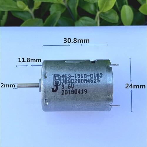 DC 3.6V-5V Micro 370 Motor 26000RPM High Speed Strong Magnetic Large Torque Carbon Brush Motor Toy Modification Accessories