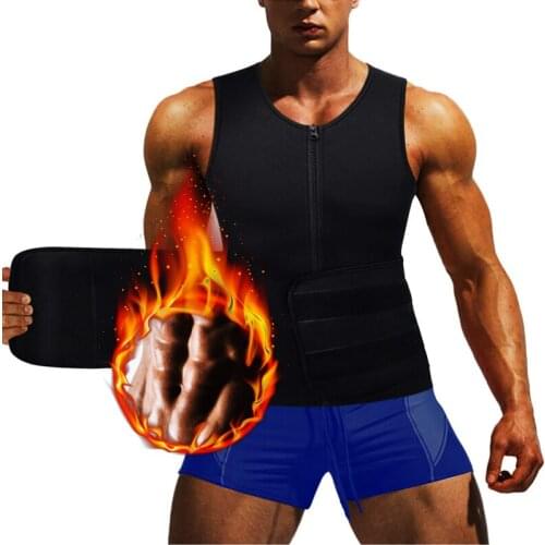 Men Body Shaper Slimming Waist Trainer Vest Neoprene Sauna Sweat Vest Compression Shirt Shapewear Workout Tank Tops Body Shapers