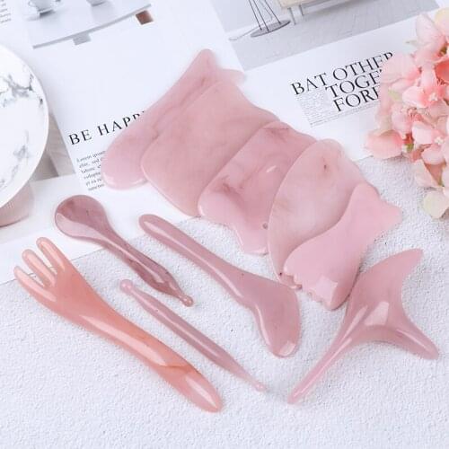 Natural Aventurine Jade Stone Guasha Massage Tool Acupuncture SPA Therapy Gua Sha Massager Scraping Board Antistress Body