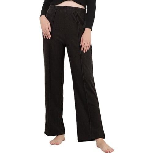 Autumn Winter Warm Sleep Bottom Women Long Pant Black Home Pajamas Pants Soft 2XL-7XL Big Size 2020 New Fashion Sleepwear