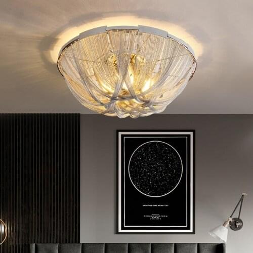 Tassel ceiling lamp post-modern light luxury bedroom living room creative personality Italian villa designer