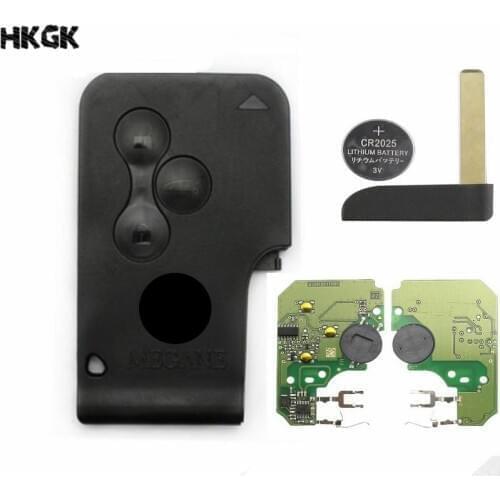 10/pcs Button high quality Remote Smart Card 433Mhz pcf7947 chip key control for Renault Megane 2 ⅡScenic Card II With Small Key