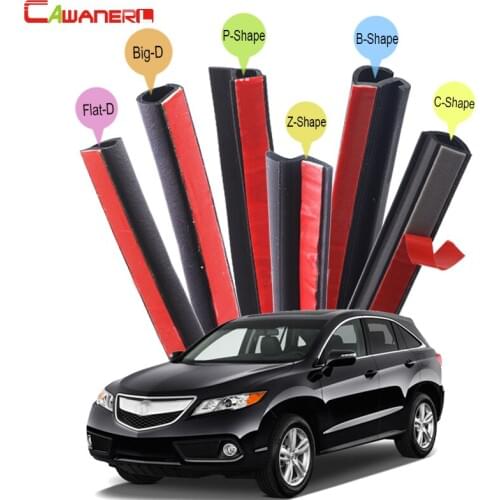Cawanerl Car Hood 4-Door Trunk Rubber Sealing Seal Strip Kit Auto Seal Edge Trim Weatherstrip For Acura MDX RDX SLX ZDX