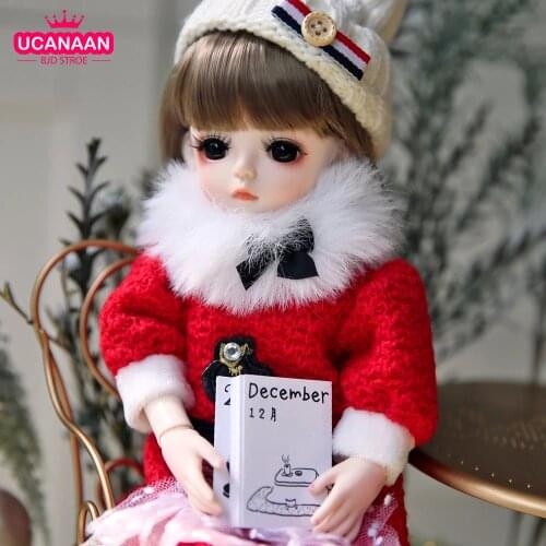 UCanaan BJD Doll 1/6 Ball Jointed Dolls Girls Xmas Toys With Outfits Clothes Wig Shoes Makeup Children New Years Christmas Gifts