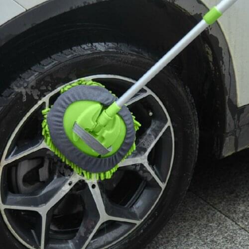 Car Wash Special Mop Brush Long Non-slip Handle Adjustable Flexible Chenille Telescopic Car Wash Cleaning Mop Brushing Tool