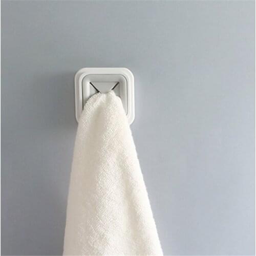 Punch Free Towel Plug Holder Bathroom Organizer Rack Kitchen Bathroom Towels Storage Wash Cloth Clip Bathroom Accessories