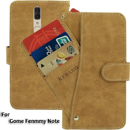 Vintage Leather Wallet Gome Fenmmy Note Case 5.99" Flip Luxury 3 Front Card Slots Cover Magnet Stand Phone Protective Bags