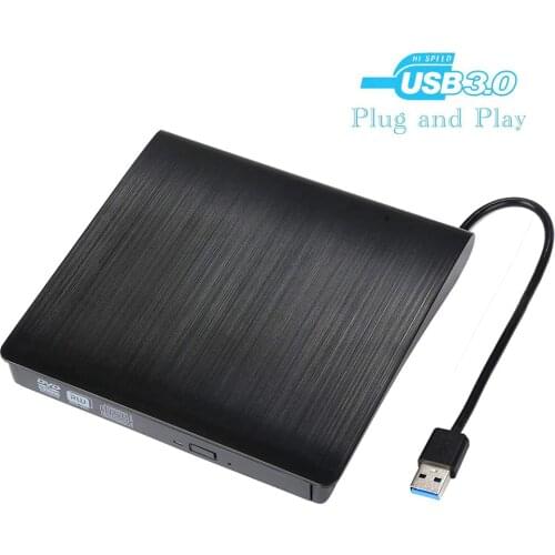 USB 3.0 External DVD Drive Ultra-Slim CD/DVD-RW DVD/CD Rom Rewriter Burner Writer High Speed Data Transfer for Laptop Desktops