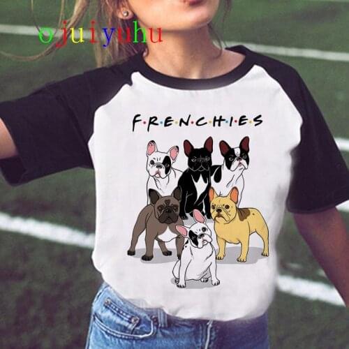 Funny Dachshund Pug Teckel Cute T Shirt Women Harajuku French Bulldog Frances German Shepherd T-shirt Pit Bull Tshirt Top Female
