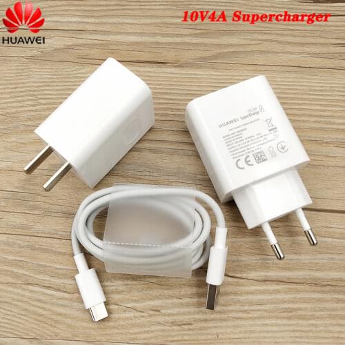 Huawei P40 Mate 30 Pro Supercharge Charger Original 40W Fast Charge Usb Wall Adapter For Huawei P30 Mate 20 Nova 5 7 Pro Magic 2