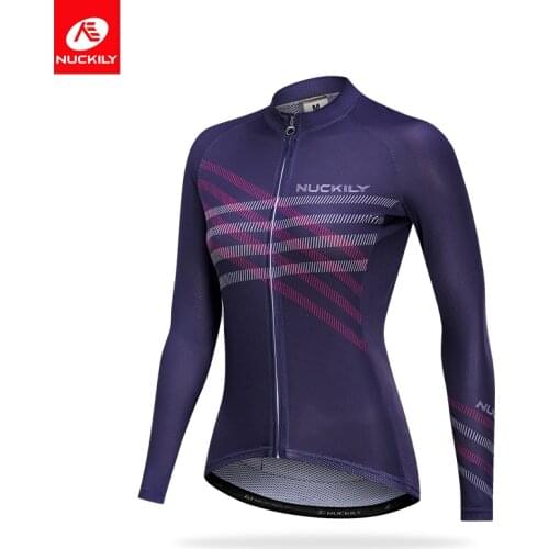 NUCKILY Women Cycling Clothing MTB Jersey Lady Top Jerseys Long Sleeve Stylish Simplicity Female Womens Cycling Clothes Jacket