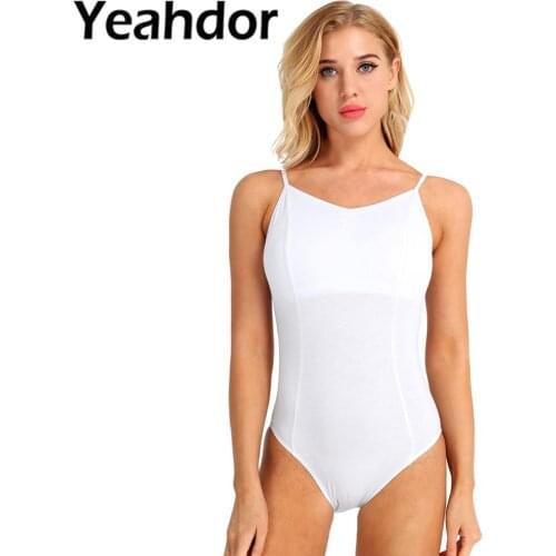 Womens Adult Ballet Dancing Costumes Girls Ladies Gymnastics Bodysuit Hollow out Backless Ballet Dancer Leotards for Women