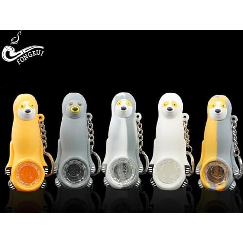 1pcs Silicone Smoking Pipe bear Design Silicone Tobacco pipe with Glass Bowl Unbreakable Hand pipe