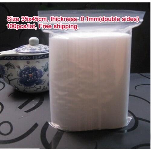 100pcs double sizes thickness 0.1mm Transparent PE Zip Lock jewelry Packaging bags, 35*45cm clear plastic bags for gift storage