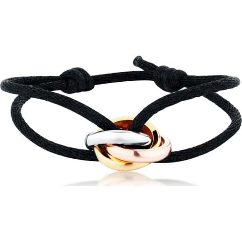 Popular unisex 12 Style hot stainless steel bracelet 3 metal buckle ribbon lace up chain multicolor adjustable Rope bracelet