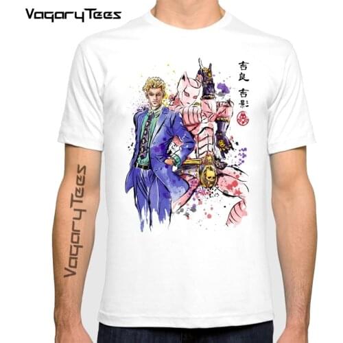 Japanese Anime T-shirt Jojos Bizarre Adventure Jojo Manga Anime Awesome Artwork Killer Queen sumi-e Printed Tee