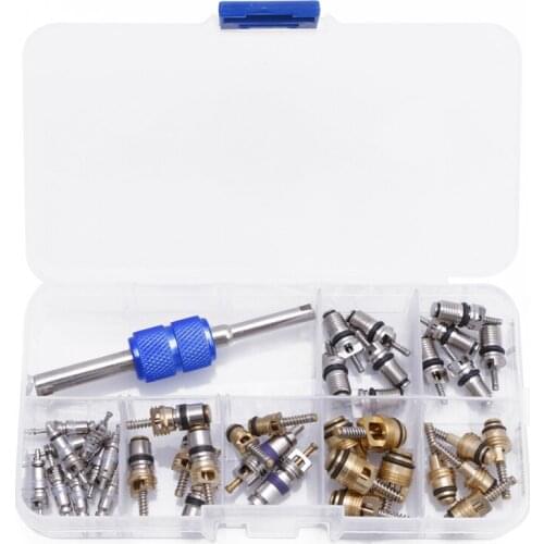 Hot 39x R12 R134A Car Air Conditioning A/C Tire Valve Stem Core Remover Tool Kit 1XCF