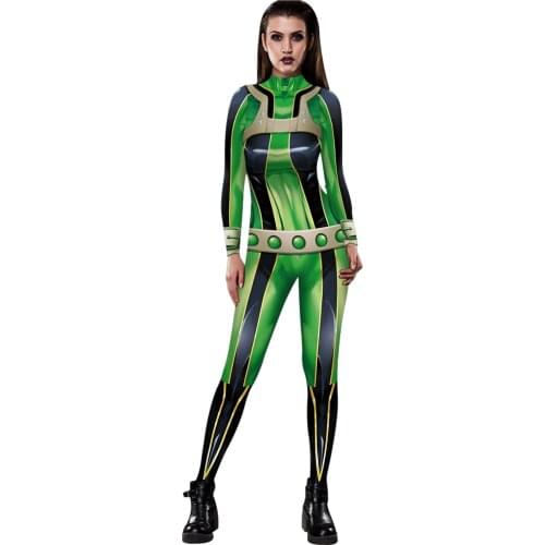 Hot Anime My Hero Academia Cosplay Costumes Jumpsuit Halloween Fancy Ball Suit Costume for Women Cosplay Tights for Ladies