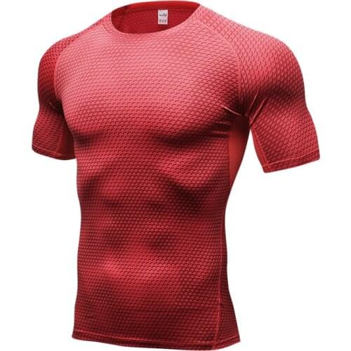 Summer Men Sports Tee Round Neck Short sleeve Fitness MMA Compressed Top Sports Snake pattern 3D Stretch Muscle Shirt Gym T-shir