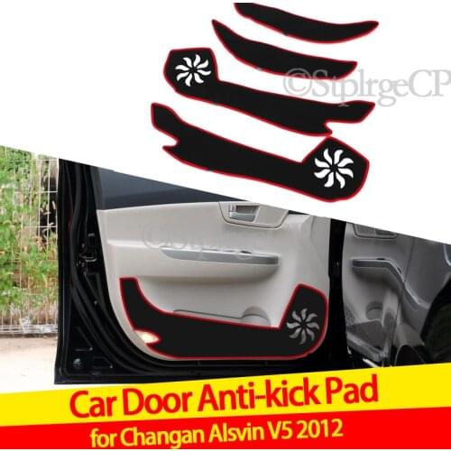 Polyester Black Door anti-kick pad door protection pad door panel cover pad car door sticker For Changan Alsvin V5 2012 Blue Red