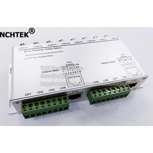 NCHTEK 8CH Passive Video Balun Transmitter BNC Video to UTP RJ45 Adapter For CCTV Camera DVR/Free Shipping/1PC