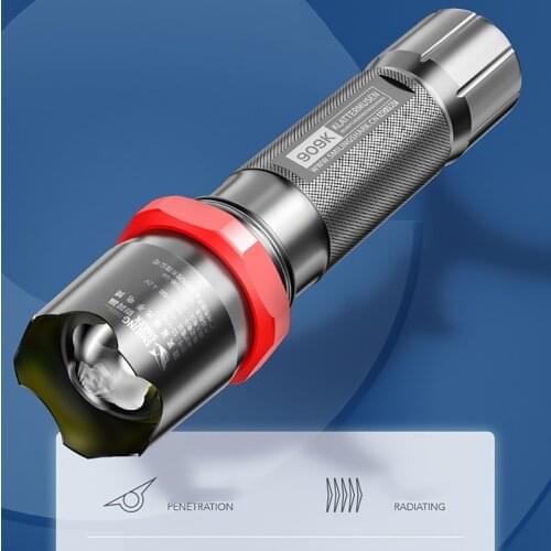 Rechargeable LED Flashlight Built-in 2000mAh battery Power Bank Endurance Self-Defense Super Bright Mini Hand Lamp Ultra Bright