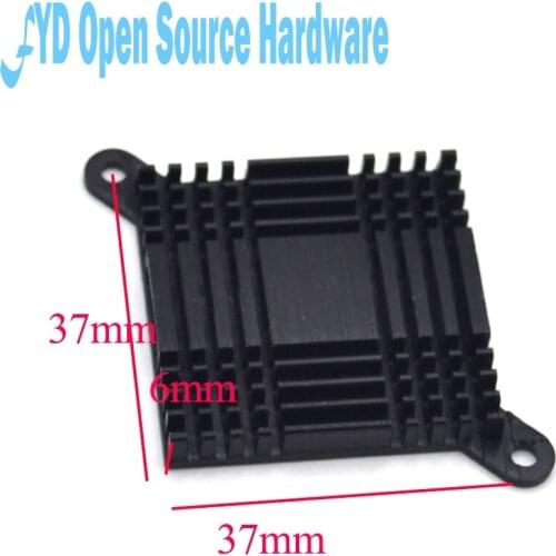 Radiator heat aluminum 37 * 37 * 6MM diagonal with plastic nails