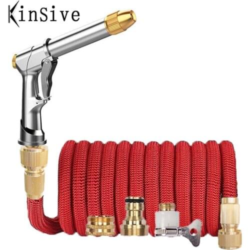 Expandable Watering Hose For Garden Magic Flexible Cleaning Hose High Pressure Car Washer Plastic Pipe water Gun For Irrigation