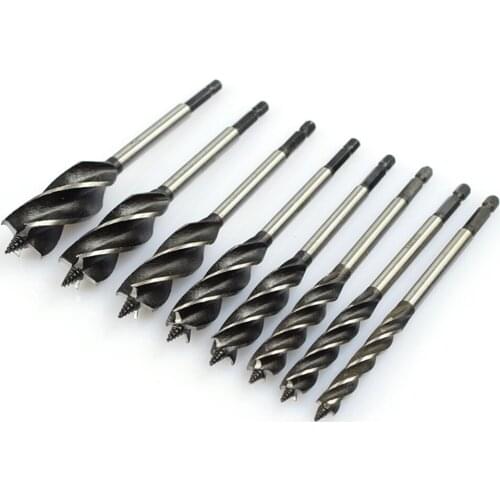 Wood cutter twist drill hex rod wood hole cutter 4 flute carpenter drill bit core drill bit 10-25mm