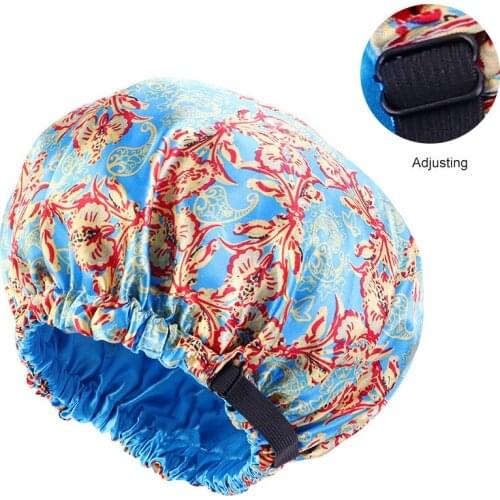 Styling Satin Hair Cap For Sleeping Night Hat Invisible Adjusting Button Imitation Silk Round Haircare Women Headwear Ceremony