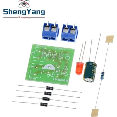 ShengYang 1N4007 Bridge Rectifier AC to DC Converter Full Wave Rectifier Board Module DIY KIT