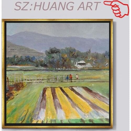 Contemporary art Landscape Rural style oil paintings Spring scenery Utrecht Canvas hand painted High quality Wall pictures