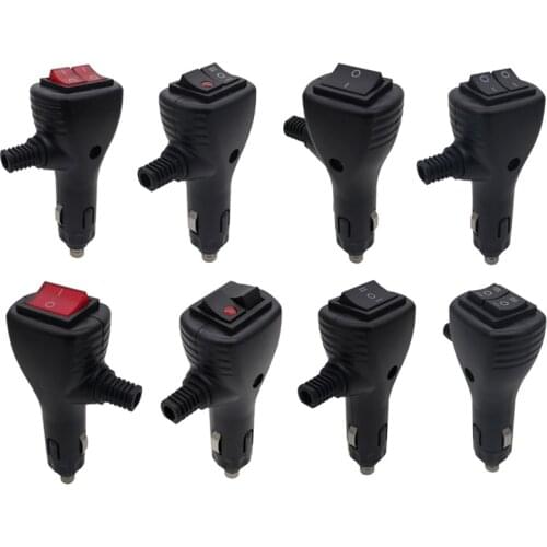 12V 24V Heavy Duty Car Cigarette Lighter Plug With Momentary And ON OFF ON Switch