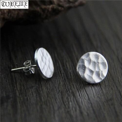 Handcrafted 100% 925 Silver Stud Earrings Thailand 925 Sterling Women Earrings Vintage Silver Bohemia Earrings