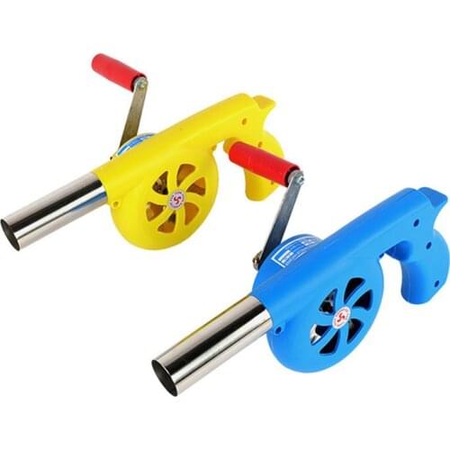 1PC Outdoor Cast Iron BBQ Air Blower Picnic Hand Crank Air Blower For Barbecue Fire Bellows Hand Crank Tool For Picnic Camping