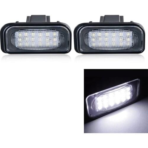 2Pcs No Error For Benz W203 Car Led License Plate Light 6000k 12V For Mercedes Benz Canbus Led Number License Plate Light Lamp