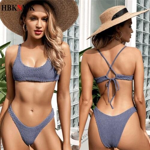 2021 Sexy Solid Bikini Brazillian Swimsuit Women Bikini Set Push Up Swimwear Female Beach Swimming Biquini Maillot De Bain Femme